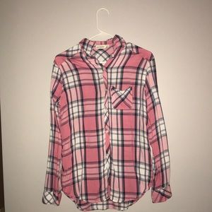 Plaid Long Sleeve Button Up